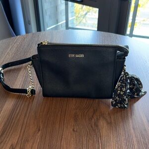 Steve Madden Black Crossbody Bag with Gold Accents